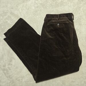 Vintage Polo Ralph Lauren Dark Brown Corduroy Pants Mens 36×30(29) Classic Fit